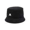 Courrèges Signature Bucket Hat - Cotton - Black In Black