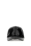 Courrèges Courreges Men Black Vinyl Reedition Baseball Cap In Black
