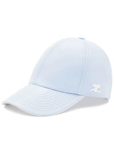 Courrèges Logo Patch Cap In Blue