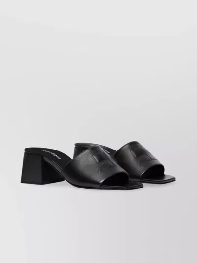 Courrèges Heel Block Sandals Square Open Toe