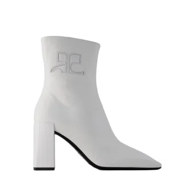 Courrèges Heritage Ankle Boots - Courreges - Leather - Heritage White