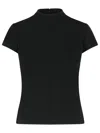 Courrèges Heritage Black Polyester Blend T-shirt In Black