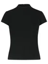 Courrèges Heritage Black Polyester Blend T-shirt In Black