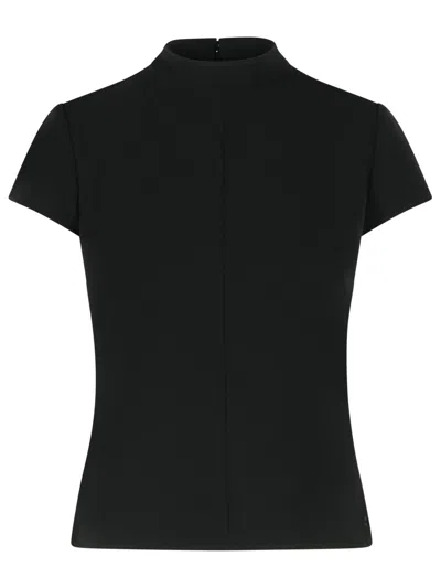 COURRÈGES 'HERITAGE' BLACK POLYESTER BLEND T-SHIRT