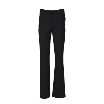 Courrèges Heritage Bootcut Trouser In Black Wool Blend