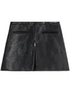 Courrèges Minigonna Heritage In Cotone Con Zip E Tasche In Black