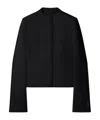 Courrèges Heritage Concealed-fastening Crepe Jacket In Black