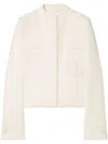 Courrèges Heritage Concealed-fastening Crepe Jacket In White