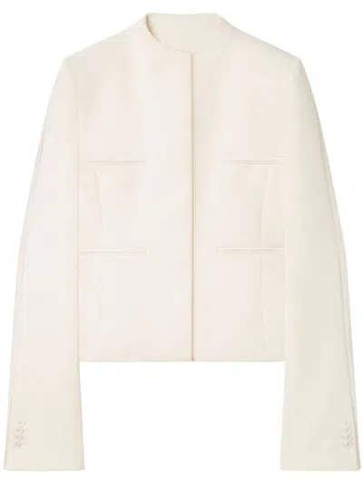Courrèges Heritage Concealed-fastening Crepe Jacket In White