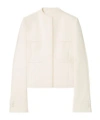 Courrèges Heritage Concealed-fastening Crepe Jacket In White
