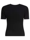 Courrèges "heritage Contrast" T-shirt In Black
