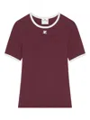 Courrèges Heritage Short Sleeve Contrast T-shirt In Red