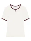 Courrèges T-shirt Heritage Con Bordi A Contrasto In White