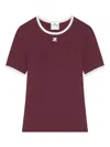 Courrèges Heritage Short Sleeve Contrast T-shirt In Multi
