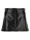 Courrèges Heritage Viny Mini Skirt In Black