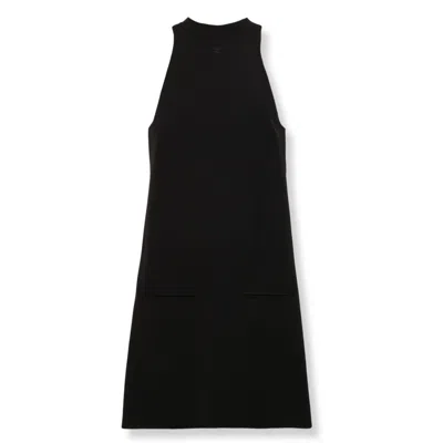 Courrèges Heritage Crepe A-line Dress In Black