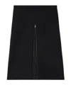 Courrèges Midi Twill Skirt With Zipper In Black