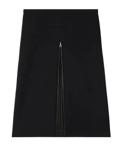 COURRÈGES HERITAGE CREPE-TEXTURE MIDI SKIRT