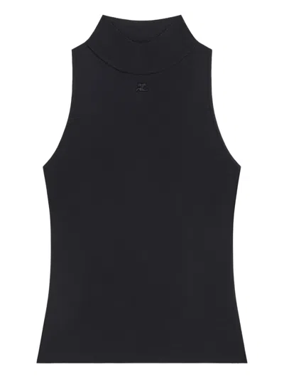 Courrèges Heritage Knited Tank Top In Black