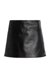Courrèges Heritage Leather Mini Skirt In Black