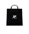 Courrèges Heritage Naplack Tote Bag In Black