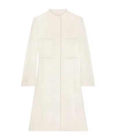Courrèges Heritage Logo-appliqué Coat In White