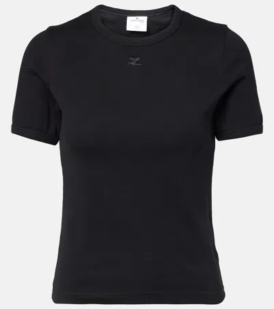 COURRÈGES COURRÈGES HERITAGE LOGO COTTON JERSEY T-SHIRT