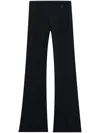 Courrèges Heritage Low-rise Flared Trousers In Black