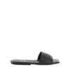 Courrèges Logo Nappa Leather Flat Sandals