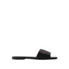 Courrèges Logo Nappa Leather Flat Sandals