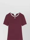 Courrèges Heritage Short Sleeve Contrast T-shirt In Red