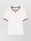 Courrèges T-shirt Heritage Con Bordi A Contrasto In White