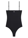 Courrèges Heritage One-piece Swimsuit In Black