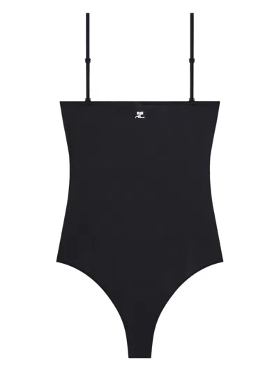 Courrèges Heritage One-piece Swimsuit In Black