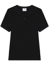 Courrèges Close-fitting Crew Neck T-shirt In Black