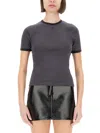 Courrèges T-shirt  Woman Color Black 2 In Denim/black