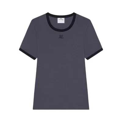 Pre-owned Courrèges Heritage T-shirt 'denim/black' | Women's Size S