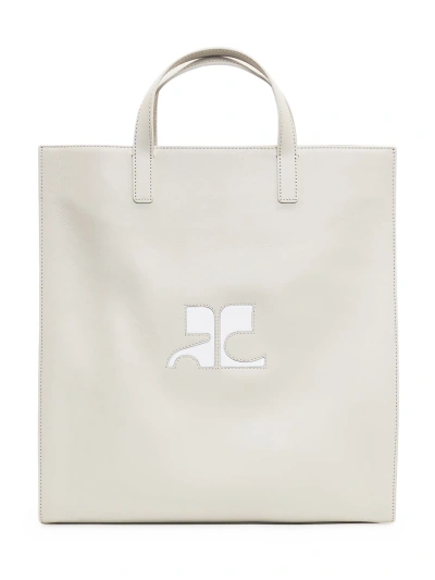 Courrèges Heritage Tote Bag In Grey