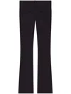 Courrèges Belted Waist Flared Leg Trousers In 黑色
