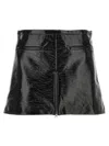 Courrèges Heritage Viny Mini Skirt In Black