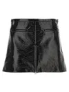Courrèges Heritage Viny Mini Skirt In Black