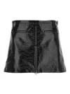 Courrèges Heritage Viny Mini Skirt In Black