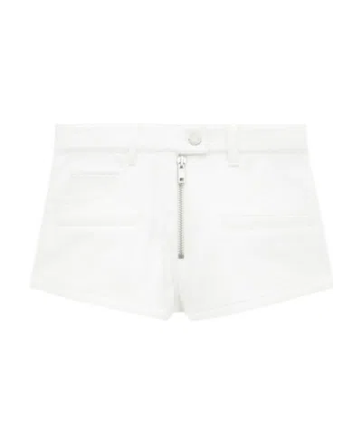 Courrèges Heritage Vinyl Mini Shorts In White