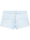 Courrèges Heritage Vinyl Shorts In Blue