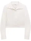 Courrèges Press-stud Cropped Jacket In White