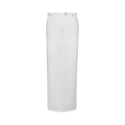 Pre-owned Courrèges Heritage White Denim Long Skirt 'heritage White' | Women's Size 34