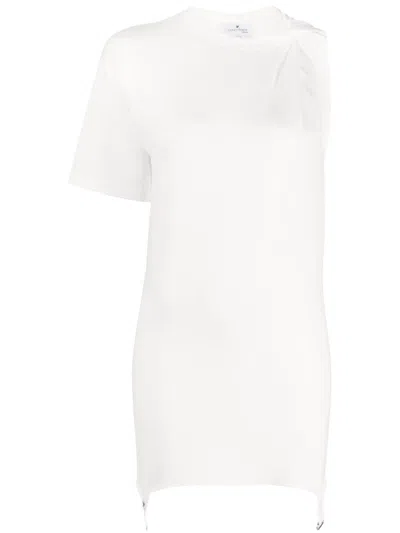 Courrèges Heritage White Short-sleeve Dress For Women