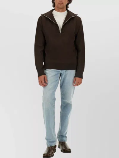 COURRÈGES HIGH COLLAR KNIT POLO
