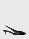 Courrèges 45mm Fold Leather Slingback Pumps In Black