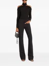 Courrèges High-neck Cold-shoulder Top In Black